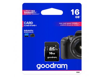 Goodram paměťová karta Secure Digital Card  16GB  UHS-I U1 (Class 10)  S1A0-0160R12