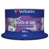 Verbatim DVD+R DL  Double Layer Wide Inkjet Printable  43703  8.5GB  8X  spindle  50-pack