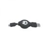 Logo USB kabel (1.1)  USB A samec - 4-pin samec  0.7m  černý  navíjecí  HIROSE