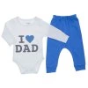 3-dielny set I Love Dad, modrá