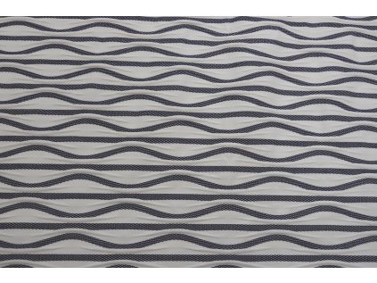 Modrobílý elastický úplet - 3D vlnky I