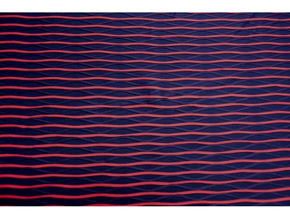 Modrorůžové vlnky - pružný úplet - 3D vlnky V