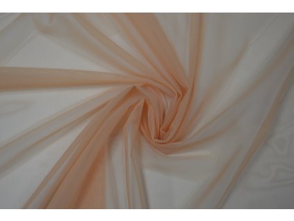 Elastický tyl - meruňková - splývavý