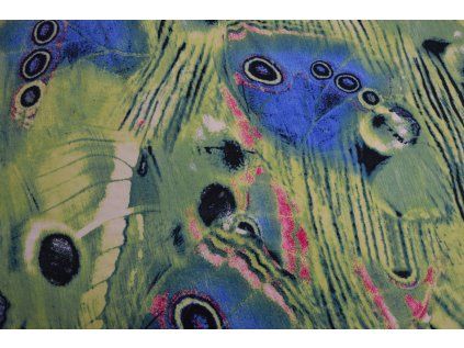 Viskózový úplet elastický - paví oko