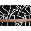 Bavlněný úplet elastický - černobílý geometrický vzor