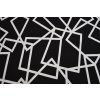 Bavlněný úplet elastický - černobílý geometrický vzor