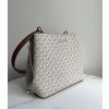 dámská kabelka Michael Kors Pratt medium bucket shoulder vanilla monogram