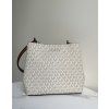 dámská kabelka Michael Kors Pratt medium bucket shoulder vanilla monogram