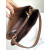 dámská kabelka Michael Kors Pratt medium bucket shoulder vanilla monogram