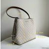 dámská kabelka Michael Kors Pratt medium bucket shoulder vanilla monogram