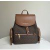 dámský batoh Michael Kors Jet set item medium hnědý monogram chain backpack brown