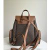 dámský batoh Michael Kors Jet set item medium hnědý monogram chain backpack brown