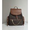 dámský batoh Michael Kors Jet set item medium hnědý monogram chain backpack brown