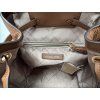 dámský batoh Michael Kors Jet set item medium hnědý monogram chain backpack brown