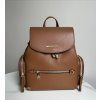 dámský batoh Michael Kors Jet set item medium hnědý monogram chain backpack brown