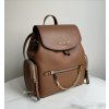 dámský batoh Michael Kors Jet set item medium hnědý monogram chain backpack brown