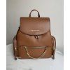 dámský batoh Michael Kors Jet set item medium hnědý monogram chain backpack brown