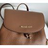 dámský batoh Michael Kors Jet set item medium hnědý monogram chain backpack brown