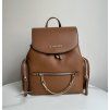 dámský batoh Michael Kors Jet set item medium hnědý monogram chain backpack brown