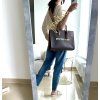 Dámská kabelka Mirella medium ew tote hnědá monogram