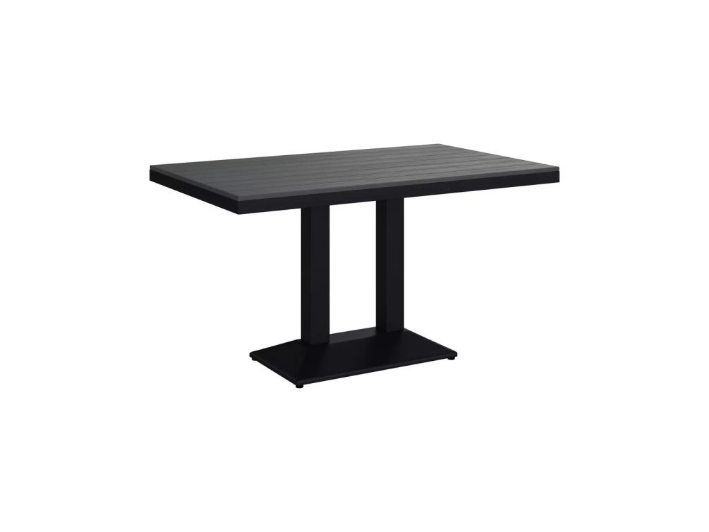 Tmavě šedý zahradní stůl Avon 130 x 80