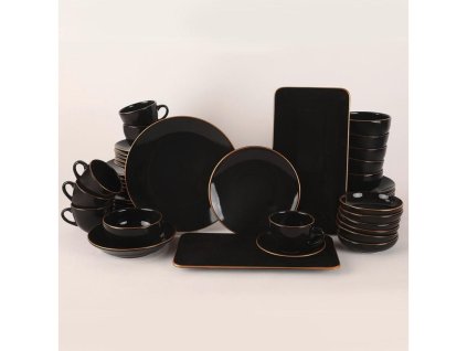 Černozlatá kombinovaná souprava 41 dílná porcelán Eticaret 2