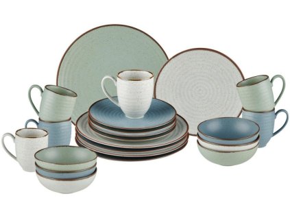 Barevná kombinovaná souprava, 21 dílná porcelán Lassig