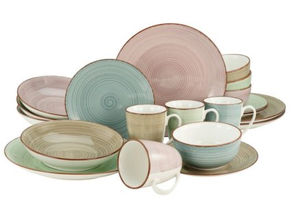 Barevná kombinovaná souprava 19 dílná porcelán Aldis 2