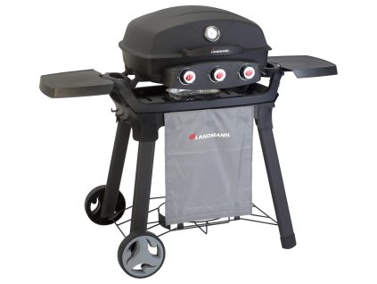 Černý plynový grill Larsen