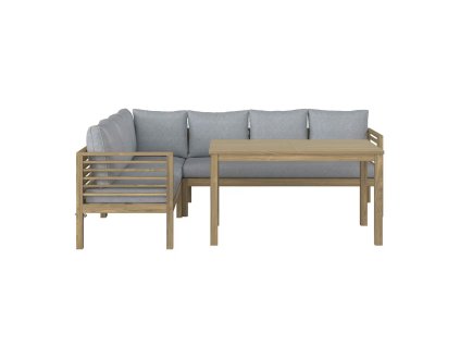 Světle šedý zahradní set Mathis
