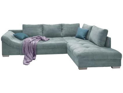 Světle modrá rozkládací sedací souprava Moss