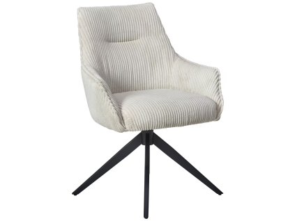 Krémové manšestrové otočné křesílko Pond