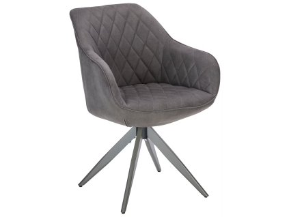 Tmavě šedé otočné křesílko Amun