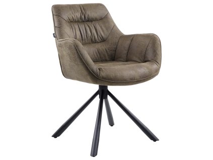 Tmavě zelené otočné křesílko Caddo