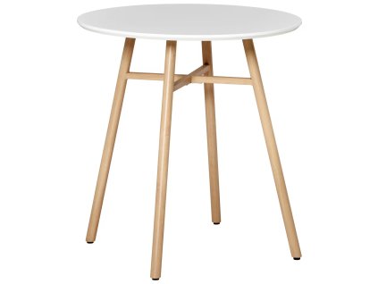 Bílý kulatý jídelní stůl Horne 70 x 70