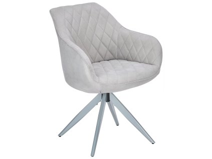 Světle šedé otočné křesílko Amun