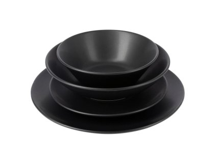 Černá kombinovaná souprava 15 dílná kamenina Renew