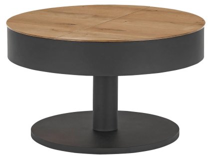 Hnědý rozkládací konferenční stolek Mariana s úložným prostorem