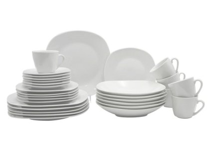 Bílá kombinovaná souprava 30 dílná porcelán Dismas 3