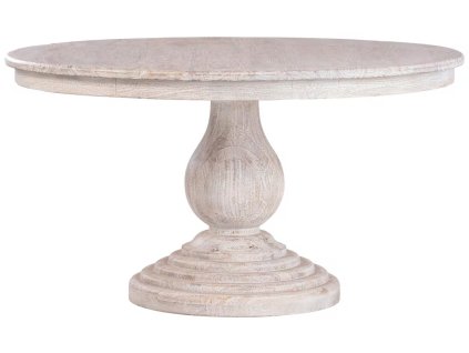 Bílý kulatý jídelní stůl Ballard 140 x 140
