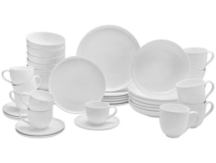 Bílá kombinovaná souprava, 41 dílná porcelán Cosmos 3