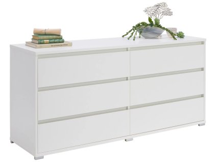 Bílá široká komoda Blake