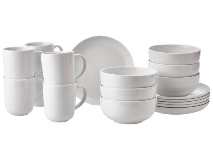 Bílá kombinovaná souprava 16 dílná porcelán Camilla