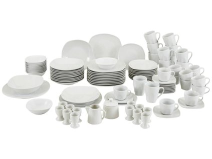 Bílá kombinovaná souprava 48 dílná porcelán Gland pro 6 osob