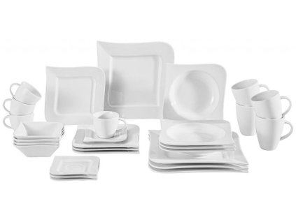 Bílá kombinovaná souprava 23 dílná porcelán Odesa