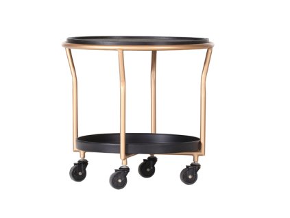 Černozlatý odkládací stolek Della