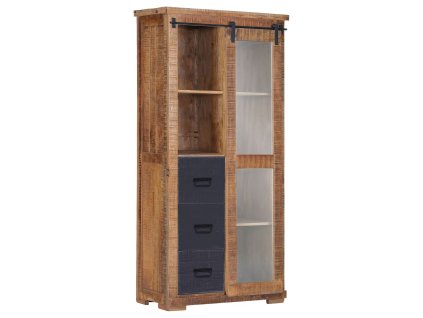 Masivní vitrínová skříň Malcom