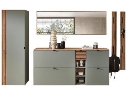 Šalvějově zelená předsíňová stěna Leon