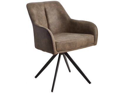 Hnědozelené otočné křesílko Wendy