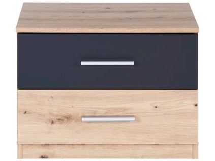 Tmavě hnědý noční stolek Cortez